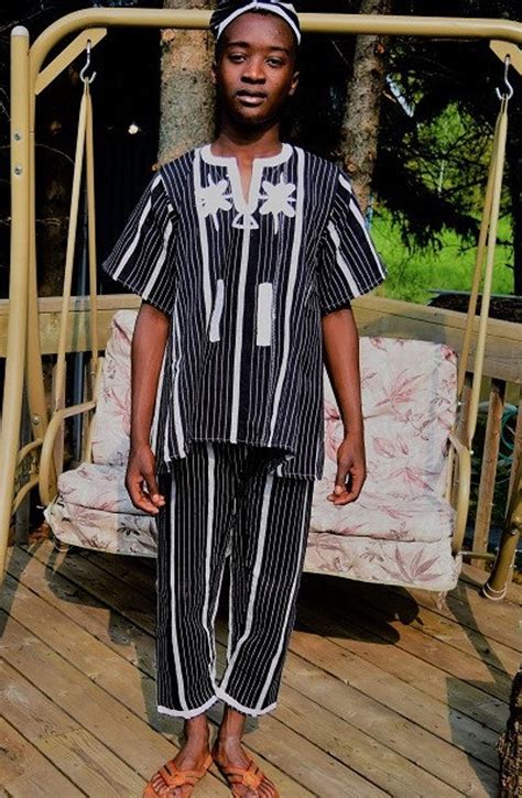 Embroidery Traditional Hand Woven Burkina Faso Suit Young Man Etsy
