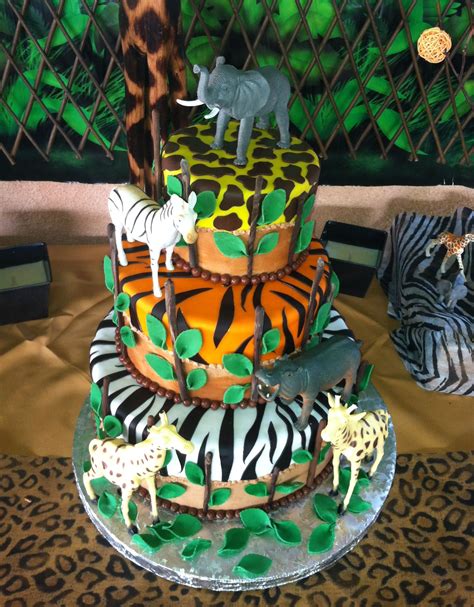 Zoo Themed Cake Animal Print Cupcake Cakes Cupcakes Zoo Party