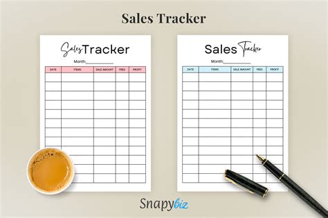 Editable Sales Printable Tracker By Snapybiz Thehungryjpeg