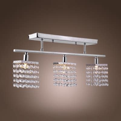 The lighting is soft and will not cause any damage to the exhibits. Clear Crystal Rectangle Semi Flush Mount Lighting 3-Light ...