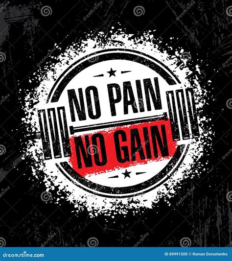 No Pain No Gain Inspiring Workout And Fitness Gym Motivation Quote