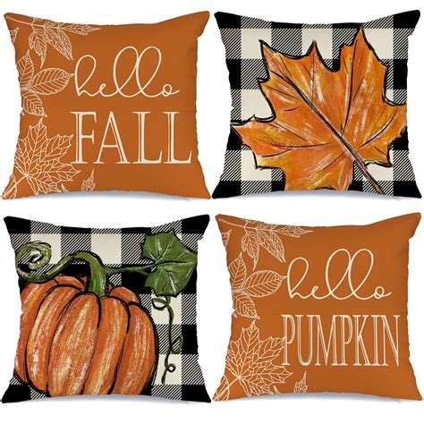 Fall Pillow Covers Set Of 2 18x18 Limited Time For Free Shipping