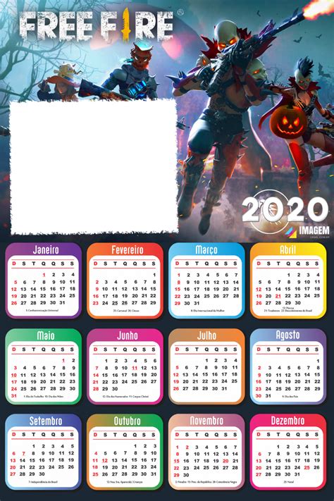 8 what is free fire redemption? Calendário 2020 do Free Fire Online Moldura PNG | Imagem ...