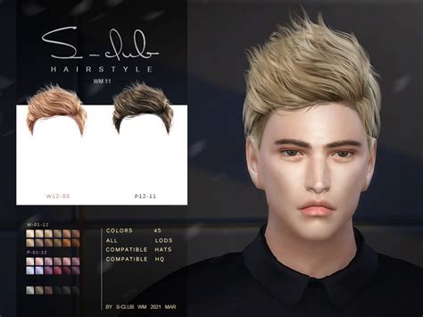 S Club Ts4 Wm Hair 202122 Created For The Sims 4 Emily Cc Finds