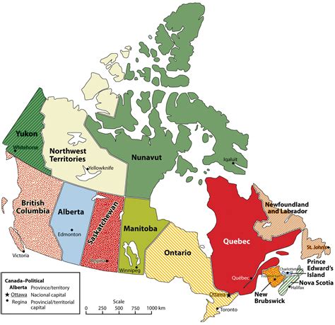 Canada Map Provinces And Territories