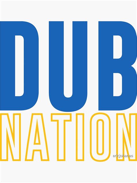 Dub Nation Sticker For Sale By Ericjohanes Redbubble