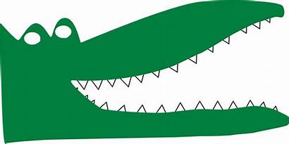 Mouth Alligator Clipart Crocodile Open Vector Cartoon