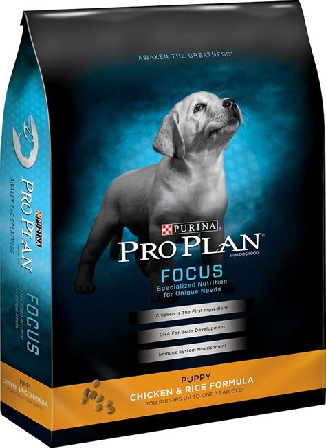 Diet dog food to meet their daily nutrition needs. Purina Pro Plan Focus Puppy Chicken & Rice Formula Dry Dog ...