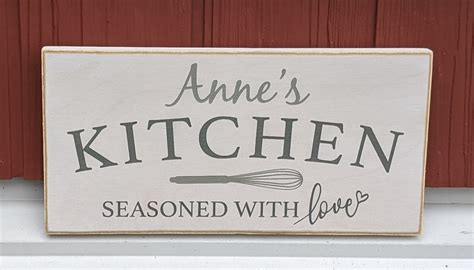 Kitchen Seasoned With Love Personalized Wood Sign 6 X 12
