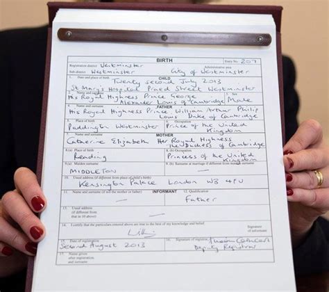 Kate Middleton Listed As A Princess On Prince George S Birth Certificate Hello