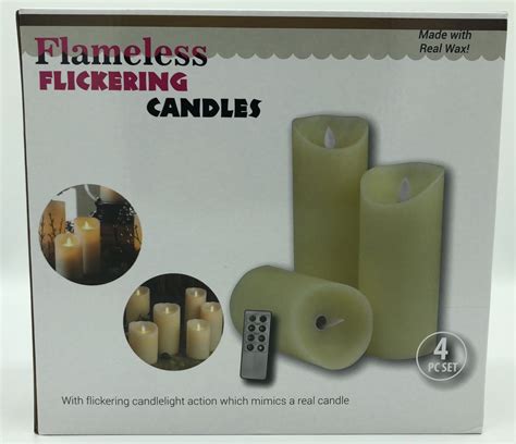 Flameless Scented Led Candles Real Wax Battery Powered Flickering Pack
