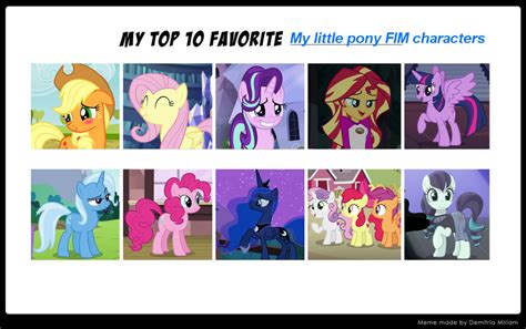 My Top 10 Favorite Mlp Characters By Rainbine94 On Deviantart Images
