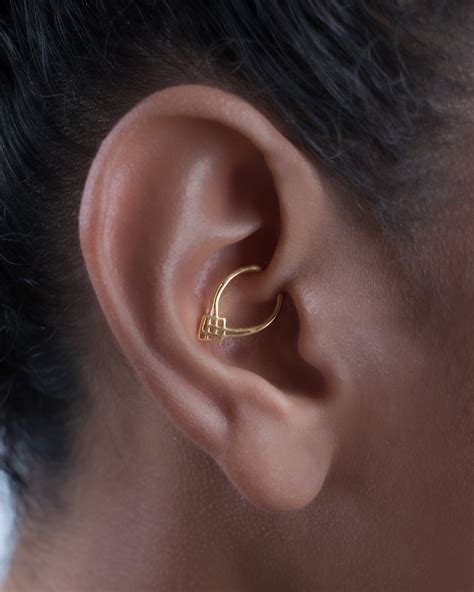 Gold Helix Piercing Helix Earring Helix Hoop Cartilage Etsy