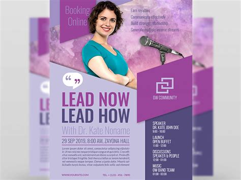 Seminar Flyer Template By Owpictures On Dribbble Motivational Speaker Flyer Template Dremelmicro
