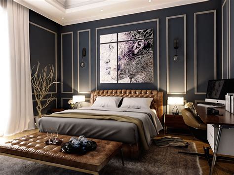 Elegant Neoclassic Master Bedroom Design Located In Dubai Bedroom