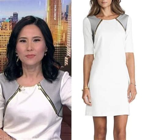 Vicky Nguyen Nbc News Daily White Colorblock Sheath Dress Fashion