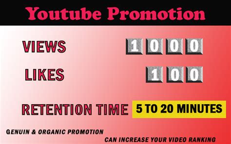 Youtube 1000 Views With 100 Likes 5 To 20 Minutes Retention Time Fourerr