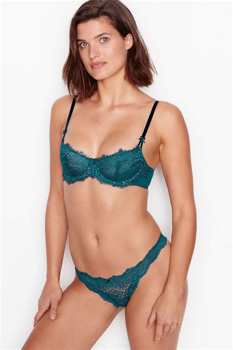 Buy Victorias Secret Wicked Unlined Lace Shimmer Balconette Bra From