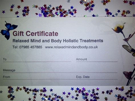 spa and massage t vouchers relaxed mind and body chatham