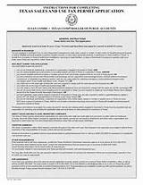 Pictures of Texas State Sales Tax Exemption Form