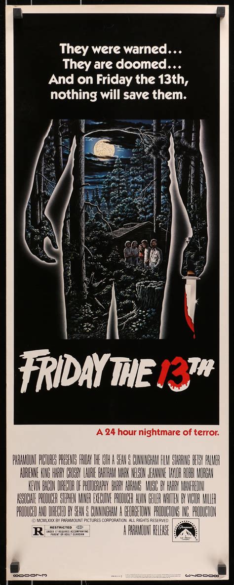 Friday the 13th is a 1980 american slasher film produced and directed by sean s. Friday the 13th (1980) | Movie posters vintage, Movie ...