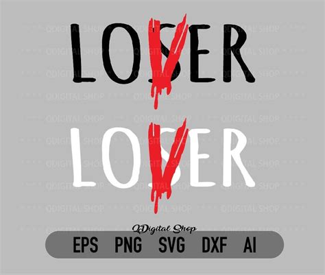 Lover Loser Svg Loser Digital Cut File Svg File For Etsy Canada