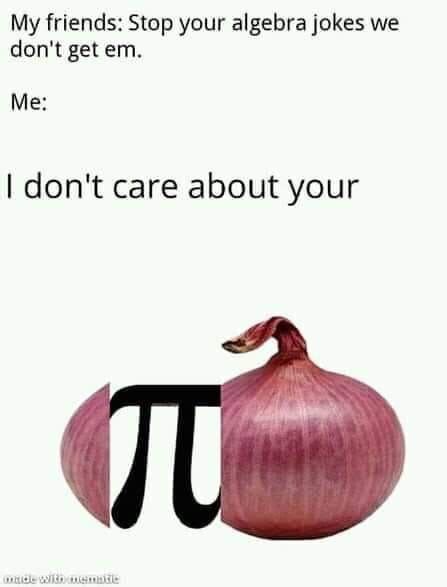 Onion Pie Funny Math Jokes Nerd Memes Funny Science Jokes