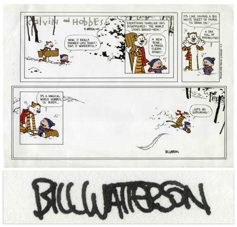 Sell Auction Bill Watterson Calvin And Hobbes 1987 Daily Comic Strip Art