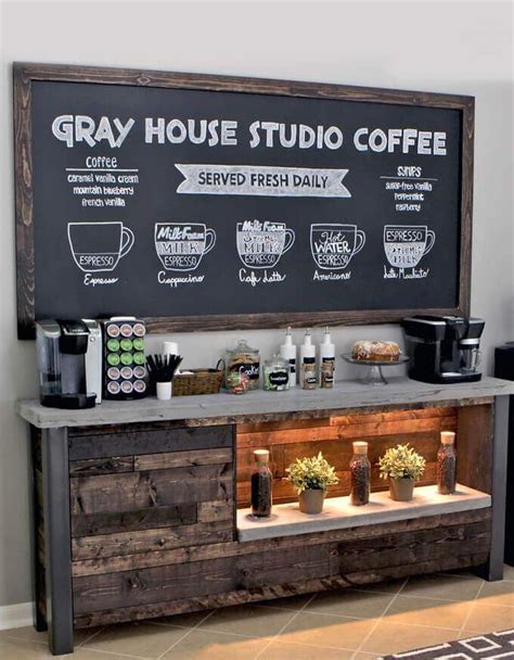 Coffee Bar Chalkboard Coffee Bar Home Home Coffee Stations Coffee