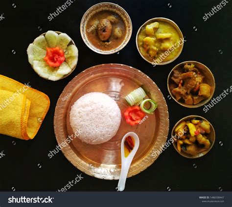 Assamese Platter Pork Special Thali Indian Stock Photo Edit Now