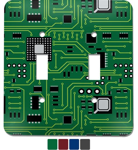 Circuit Board Light Switch Cover 2 Toggle Plate Personalized
