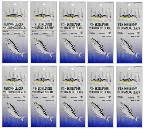Wilson Bait Jig Fishing Rig 6 Hooks Size 8 Bulk 10pc Surecatch
