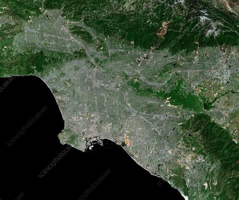 Los Angeles Usa Satellite Image Stock Image C001