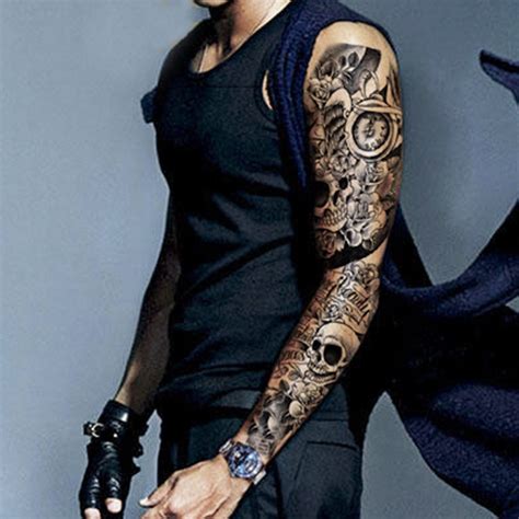 Dalin Extra Large Temporary Tattoos Full Arm And Half Arm Tattoo