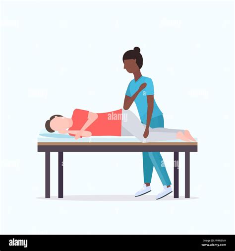 Massage Therapist And African American Stock Vector Images Alamy