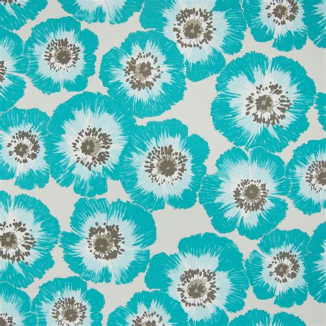 Serenity Blue And Teal Floral Made In Usa Upholstery Fabric