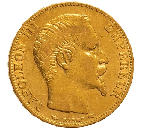 Buy 1855 Gold Twenty French Franc Coin From Bullionbypost From 44960