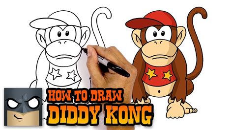 Simple Diddy Kong Drawing He Lives On Donkey Kong Island In The Kongo