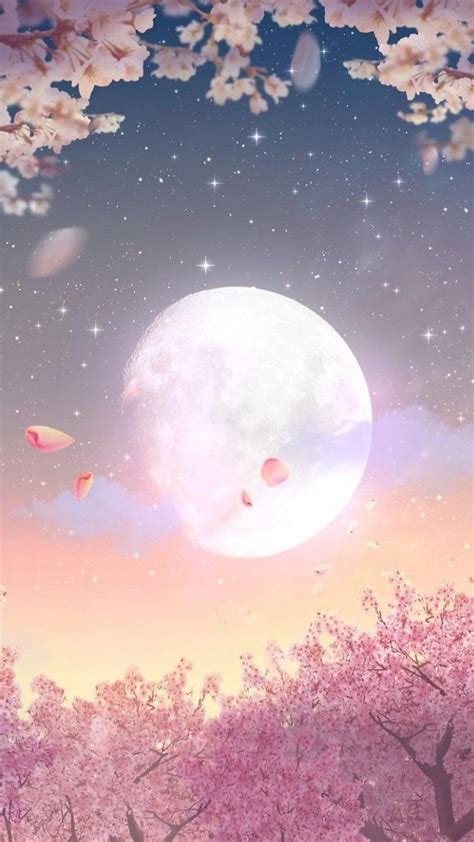 Magical Fantasy Pastel Aesthetic Moon Wallpaper