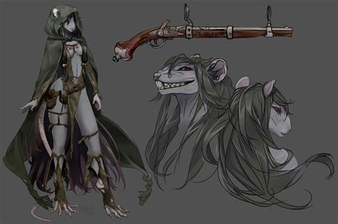 Skaven Assassin Sorcerer Fantasy Character Design Concept Art