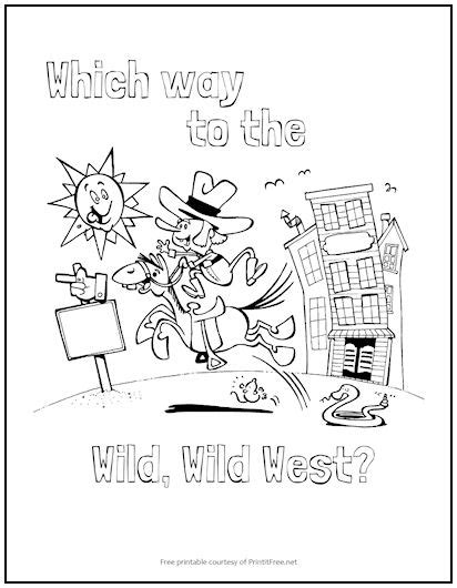Printable Wild West Coloring Page 5 Coolest Free Printables