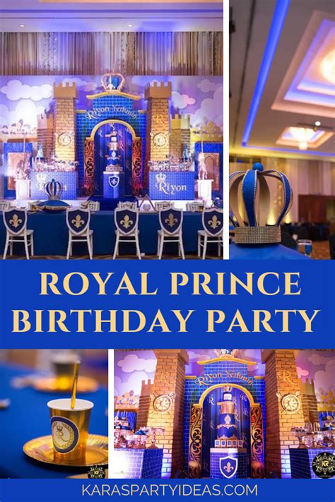 Royal Prince Birthday Party Karas Party Ideas Prince Birthday