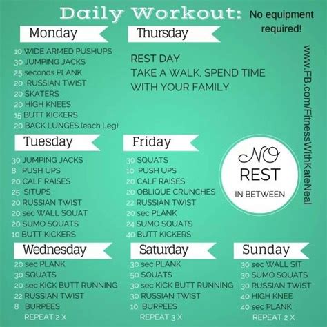 Daily Workout Challenge Daily Workout Challenge Daily Workout