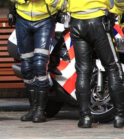 Stud Leather Leather Men Bike Leathers Cop Uniform