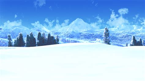 Anime Snow Background