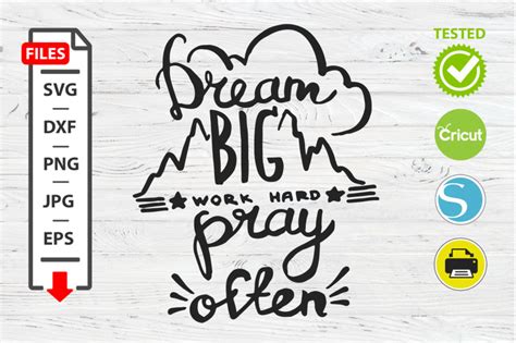 Free Free 347 Work Hard Dream Big Svg SVG PNG EPS DXF File