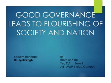 Policy Based Governance