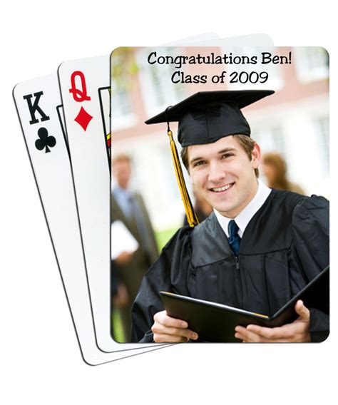 There's barely space on the card for folks to add a note. Photo Graduation Playing Cards - Set of 20