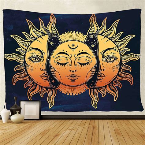 Sun And Moon Psychedelic Tapestry Wall Art Decor 50 X 60 Free 2 Day