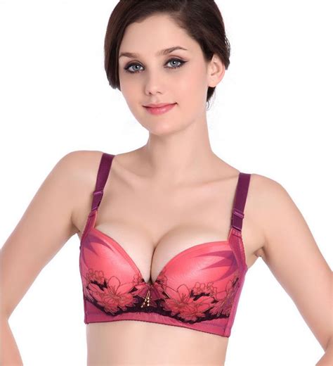 Online Cheap Elegant Lace Push Up Bra Large Cup Bras Sexy Women Underwear 3d Luxury Embroidery